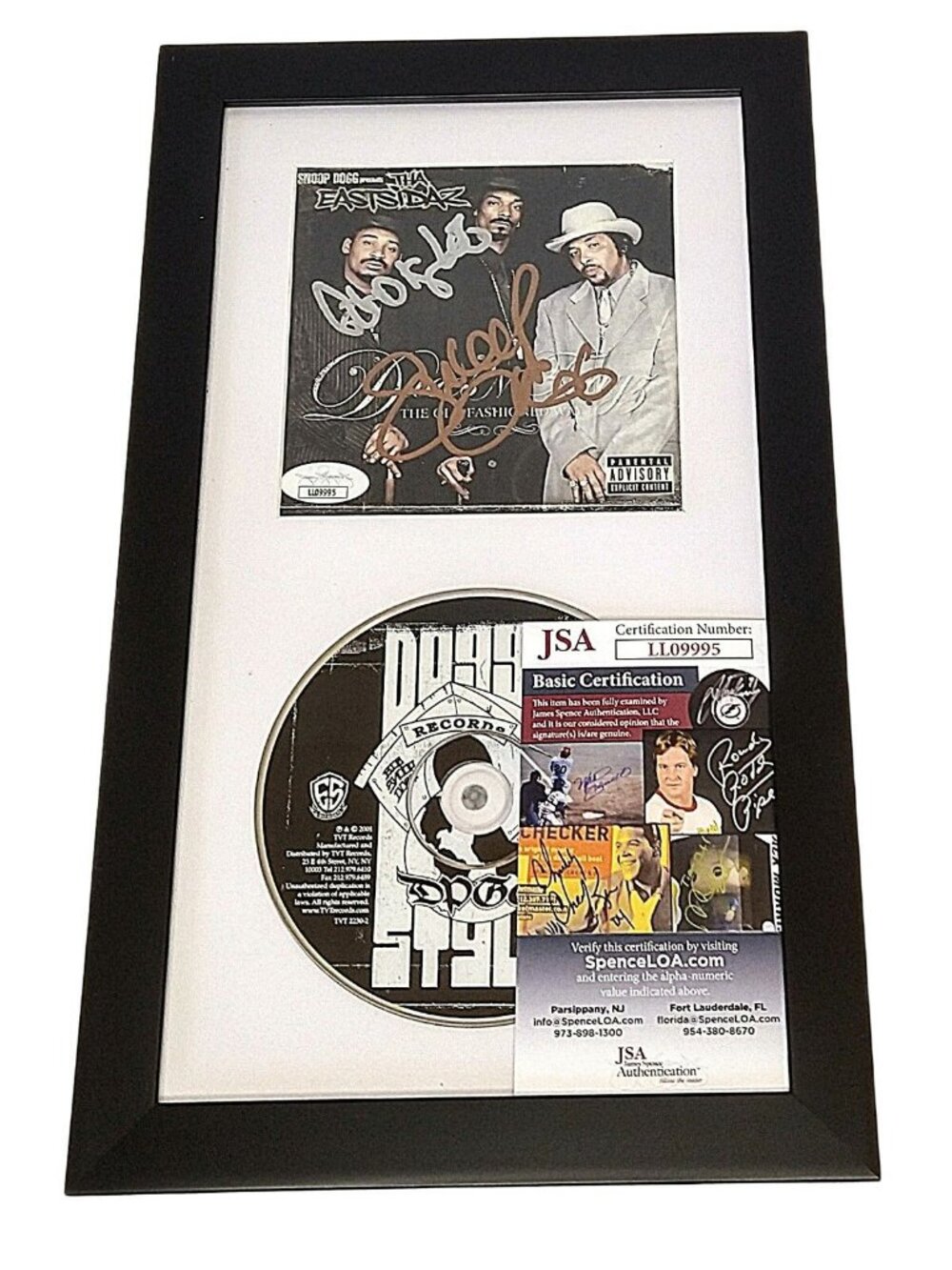 Snoop Dogg & Goldie Loc Signed Eastsidaz CD Framed JSA COA